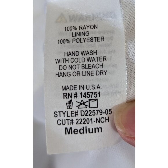 Peach Love Women size M White Dress Sleeveless Ruffle Lined Flowy Romantic Beach - Picture 6 of 9